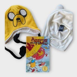 Adventure time Bundle Jake & Finn hats plus  graphic novel